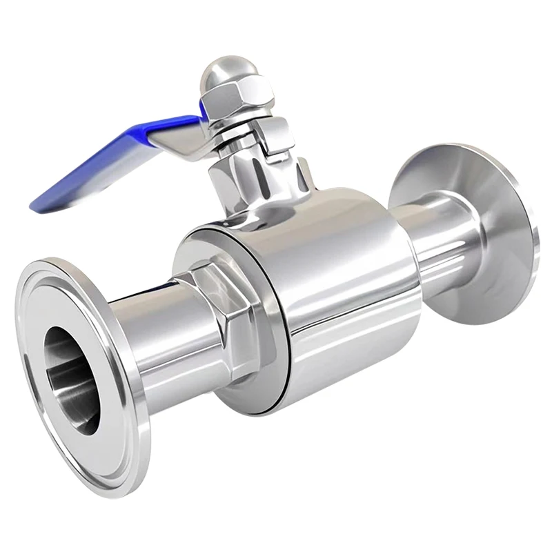 

304 stainless steel quick loading ball valve 316 sanitary grade Q81F quick connection clamp chuck through switch valve 38