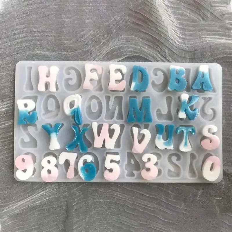 

652F Letter Resin Casting Molds DIY Number Casting Mold Jewelry Craft Making Tools for Making Hanging Ornaments
