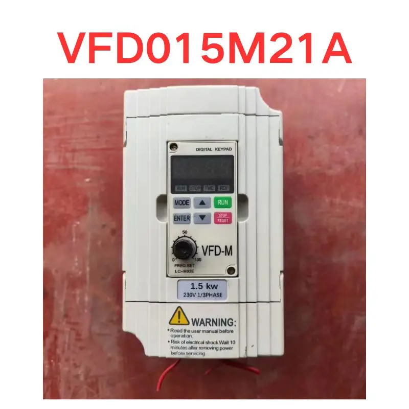 Second-hand  VFD015M21A   frequency converter     test  OK     Fast Shipping