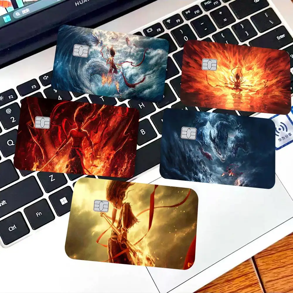 Mythic EPIC Nezha zhi motong jiangshi Game Film Cover Sticker Case for Small Chip Credit Debit Card Front Side