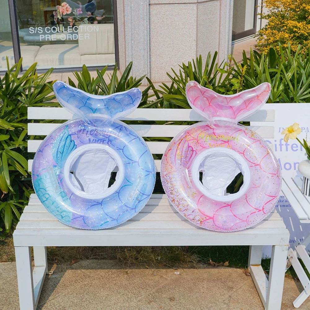 Pool Float mermaid Swim Ring Inflatable Swim Tube Swim Accessory For Summer Water Sports Swimming Circle Swim Float