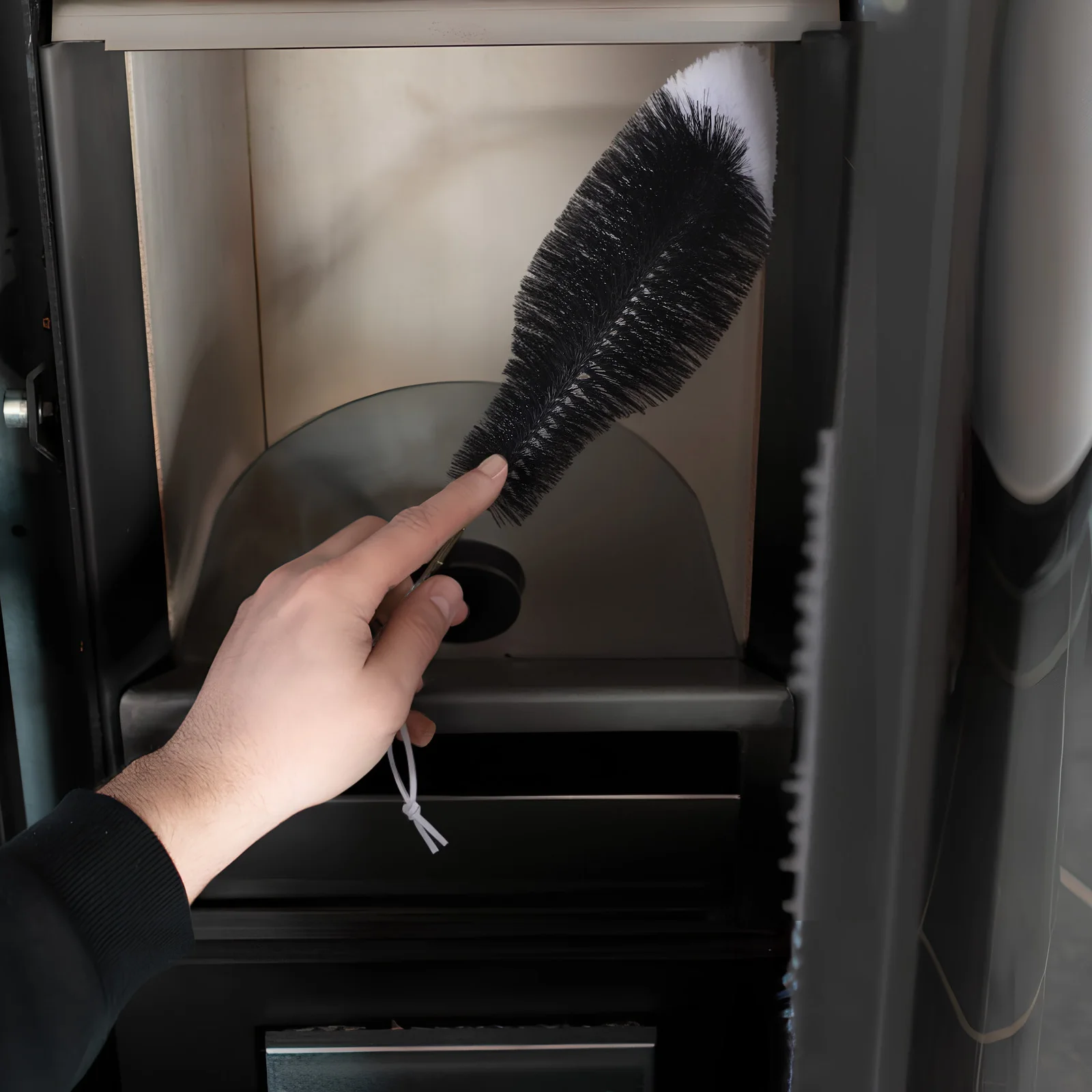 Cepillo de limpieza de chimenea para estufa de leña, herramienta de limpieza de tubos de chimenea de alambre, mango de madera, eliminación de hollín, limpiador de chimenea, 2 uds.