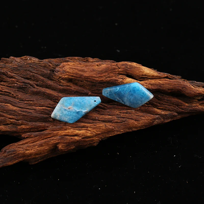 B&F Blue Apatite Crystal Earring Beads for Jewelry Making, Handmade Natural stones beads, Stones for jewelry Making Supplies