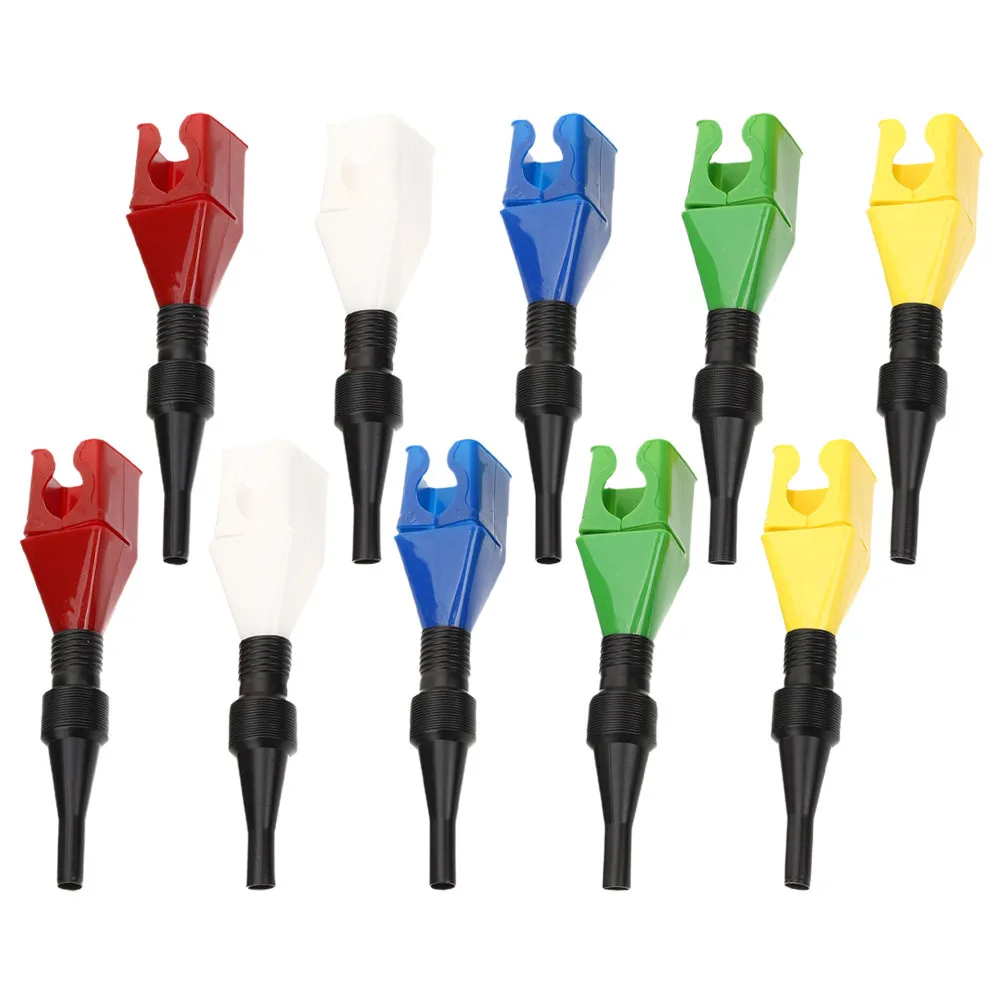 

10Pcs Transmission Oil Funnels Square Lock Extendable Spout Flexible Funnel for Motorcycle Car Oil Change Transmission Funnel