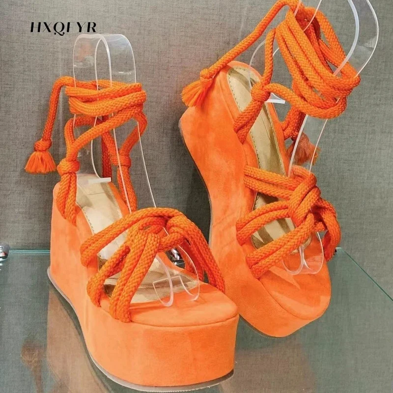 Sandal Women Summer Fashion Sandals Women\'s Wedge Sandals Cross Straps Casual Women\'s Shoes Women High Heels