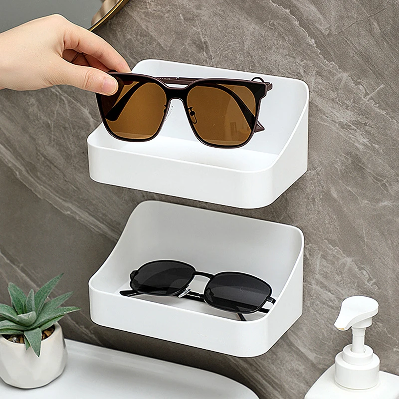 1PCS Eyeglasses Organizer Rack Wall Mounted Sun-glasses Display Holder Wardrobe Decoration Storage Box Sunglass Organizer