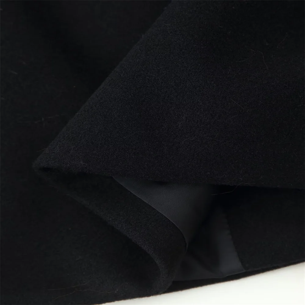 معطف نسائي جديد للخريف والشتاء بتصميم عتيق أنيق وغير رسمي بخصر مناسب وأكمام طويلة وياقة من الفرو