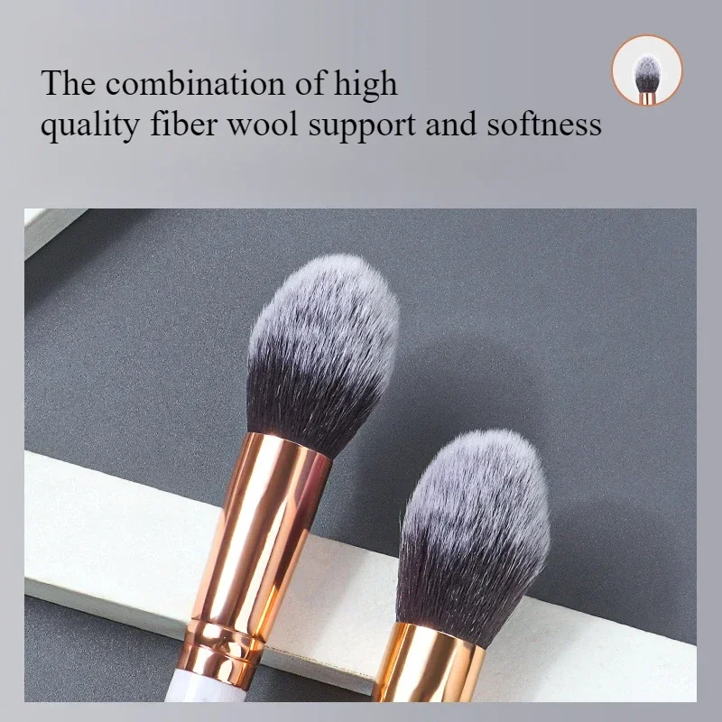 Enkele Blush Brush Marmering Gezichtscontourborstel Make-up Schaduw Contourborstel Beauty Tool