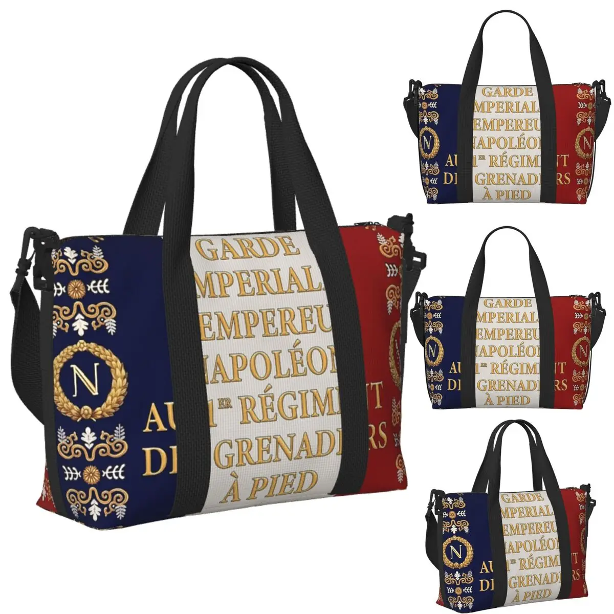 

Наполеоновский французский флаг «1er Garde Imperiale» на заказ, пляжная дорожная сумка, сумки-тоут для спортзала, спортивная женская дорожная сумка для покупок