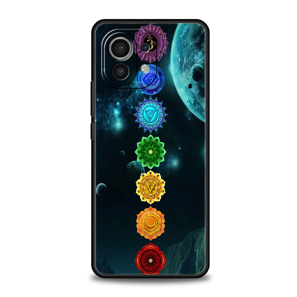 Funda de teléfono para Xiaomi Mi 15 14 13 12 11 Ultra 14T 13T 12T 11T 10T Pro Lite carcasa suave de TPU a prueba de golpes Mandala Chakra Yoga