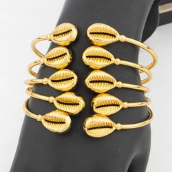 New Cuff Bracelet For Women Party Dubai Shell Shape Bangles 18K Gold Color Map of Africa Jewelry Accessories Anniversary Gifts