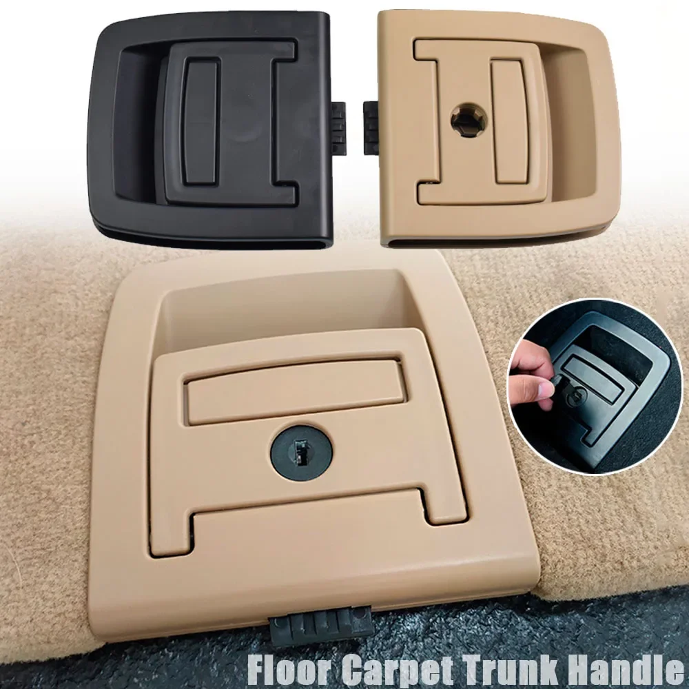 Car Rear Trunk Tail Cover Bottom Plate Mat Floor Carpet Trunk Handle Key Hole For BMW 5 SERIES E61 X5 X6 E70 E71 51476958161