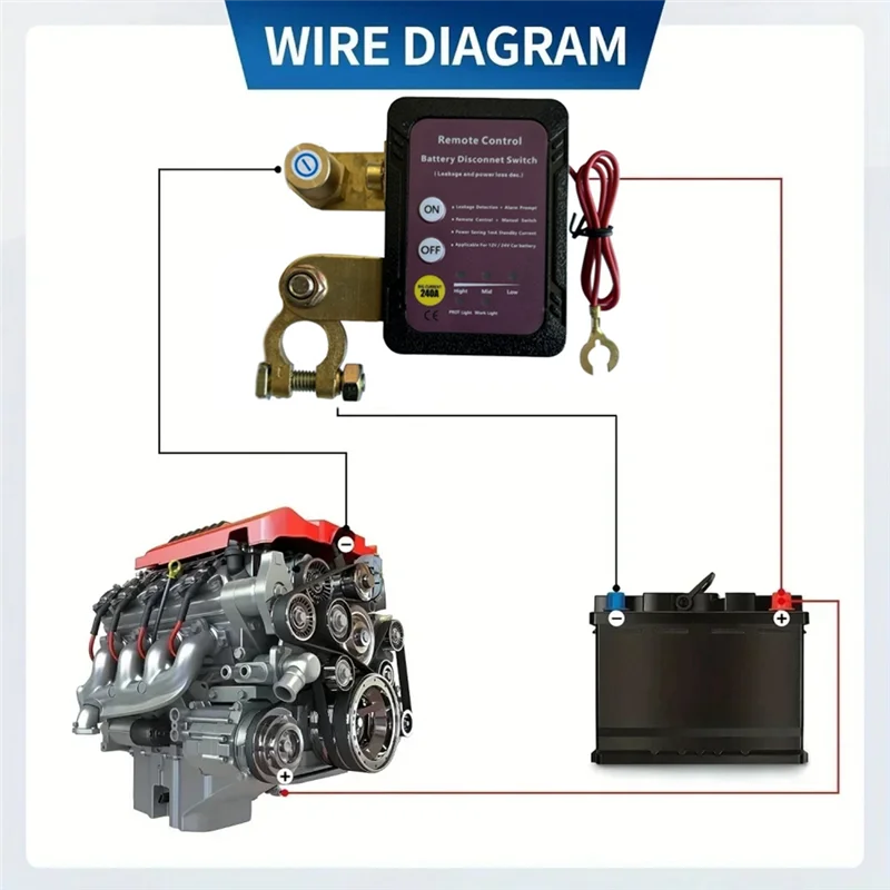 

A35R Беспроводное двойное дистанционное автомобильное реле отключения аккумулятора, главный выключатель 12 В, запасные части для задних автомобильных реле