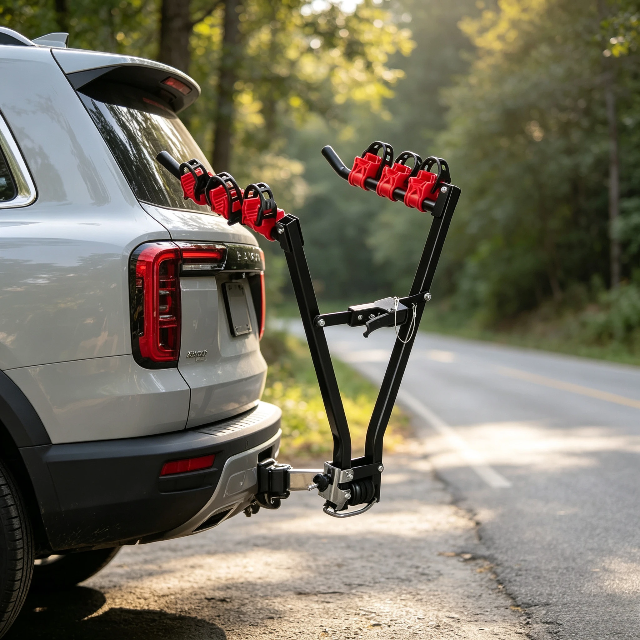 Rear‑Hanging Bicycle Rack, Foldable Back‑Mount Bike Parking Holder, SUV Rear Hook Carrier, Portable Car Luggage & Bicycle