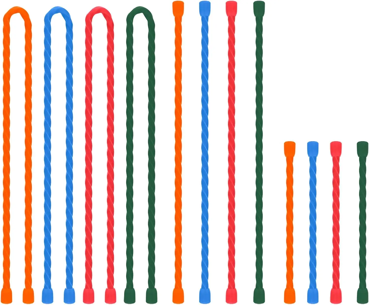 

12 PCS Silicone Cable Ties, Reusable Steel-Core Twist Ties for Organizing Cords, 4 Colors