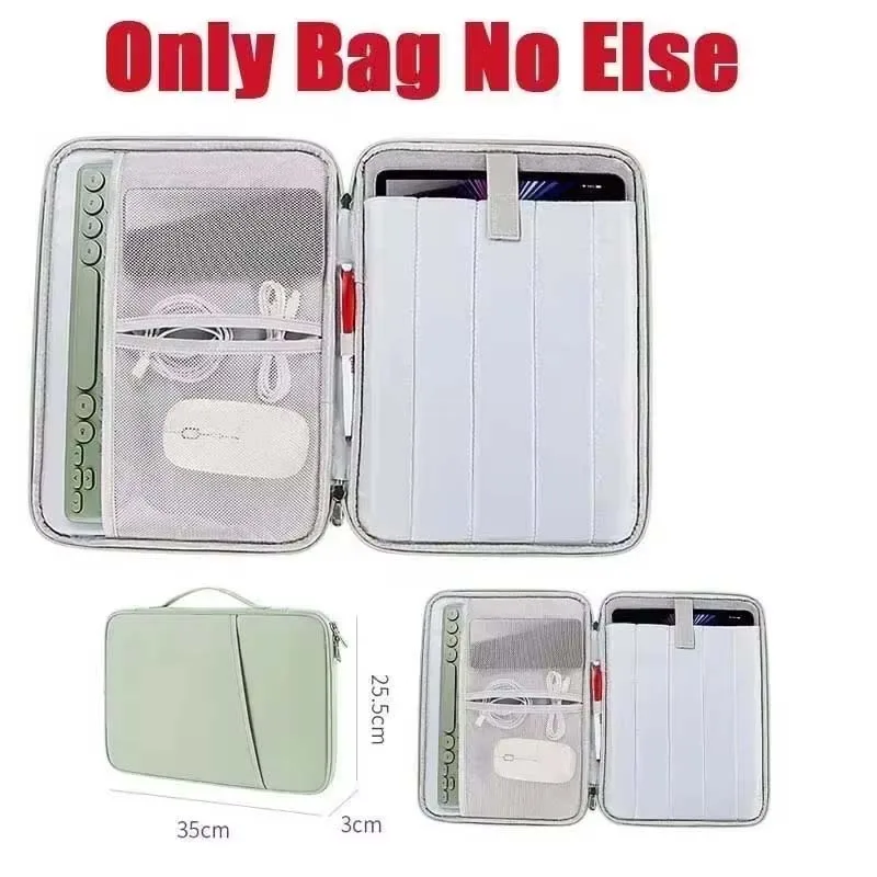 for Huawei MatePad Air Z Enjoy 12inch Tablet Storage Bag Waterproof Sleeve Velvet Lining Anti Drop Zip Pouch Handle Carry Case