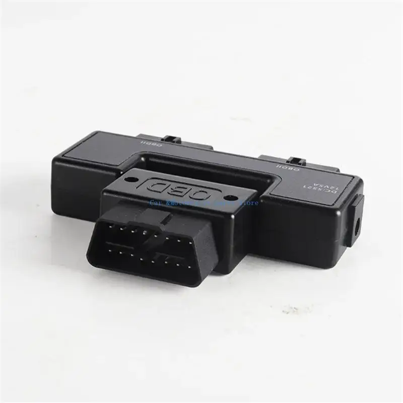 

Y9UC 16Pin Connector Adapter Cable OBD Expansion Cable Universal with DC5521 OBD2 Divided Into Two Adapter Wire