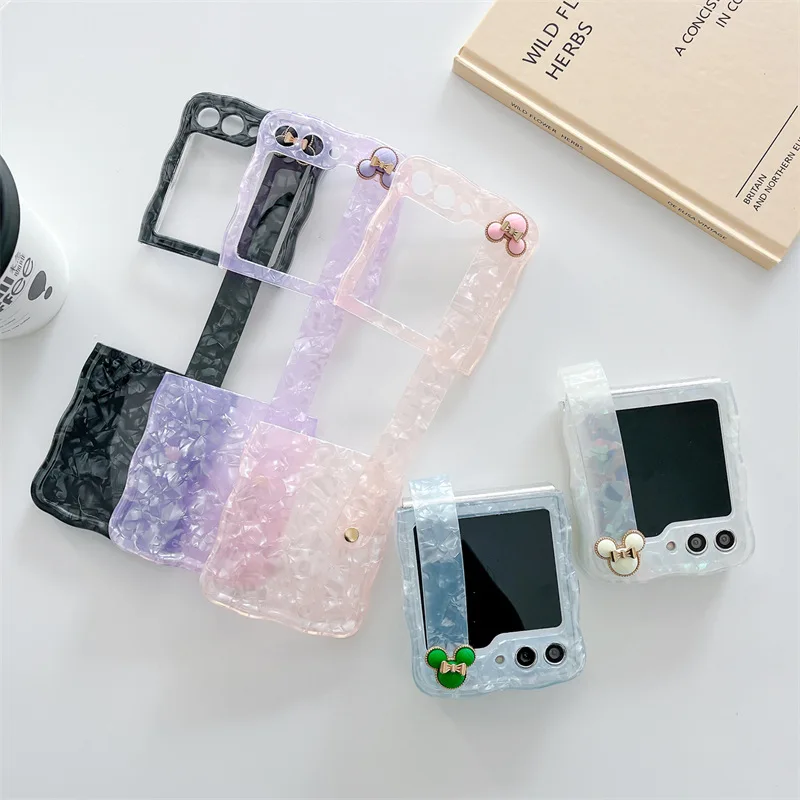 Funda de teléfono con patrón colorido para Samsung Galaxy ZFlip3, ZFlip4, ZFlip5, ZFlip6, carcasa trasera dura de PC para ZFlip6