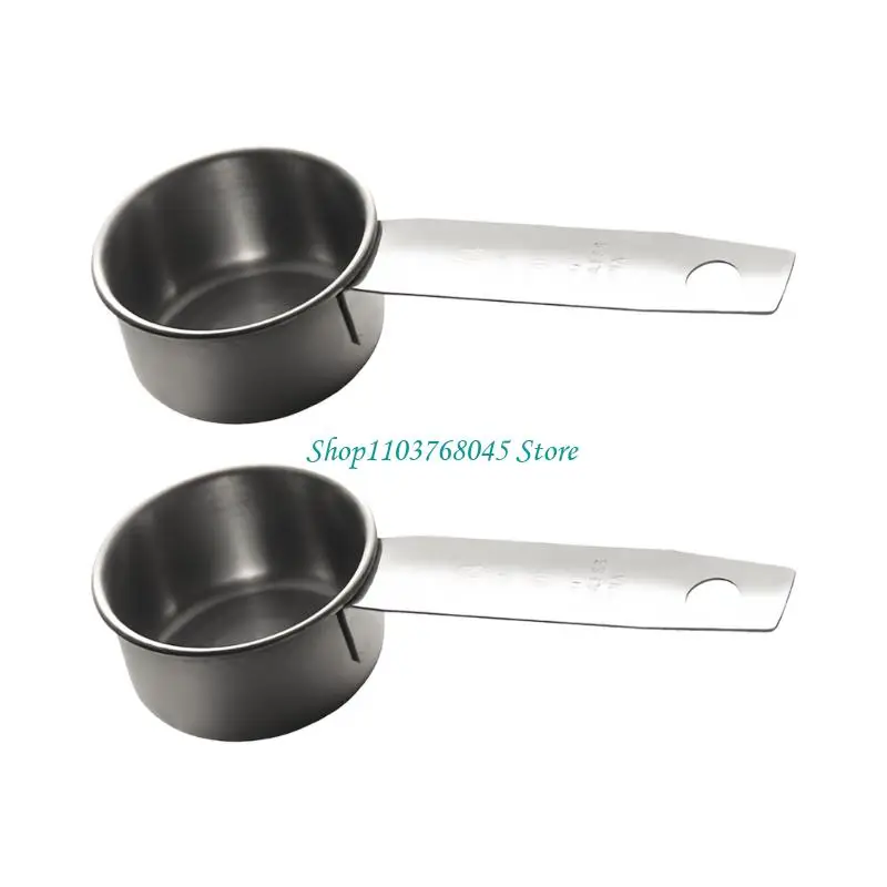 R53F Pack Of 2 Stainless Steel Measuring Spoon For Accurate Coffee Powder Measure