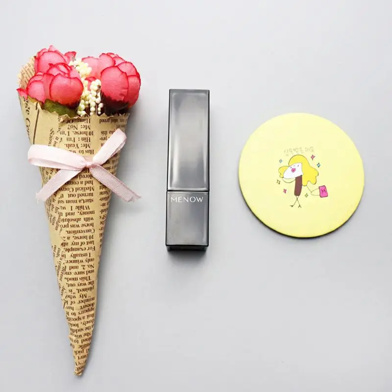 1Pc Hoạt Hình Dễ Thương Mini Động Gương Tròn Cầm Tay Bỏ Túi Dụng Cụ Trang Điểm Động