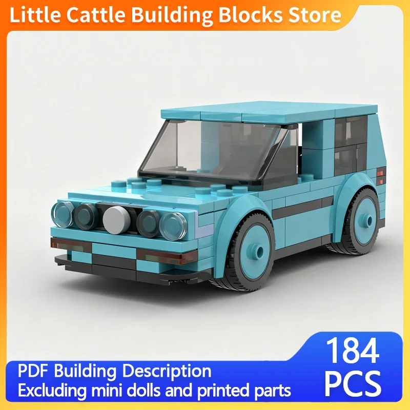 Speed Racing Car Model MOC Building Bricks Compact Hatchback Sedan Modular Technology Children Holiday Gifts Assemble Toys Suit