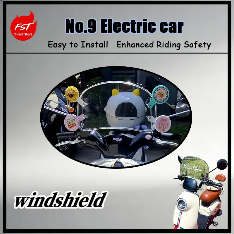 FOR Modern Vintage Small Front Windscreen for Ninebot Scooter Windproof All-match Decorative Accessory