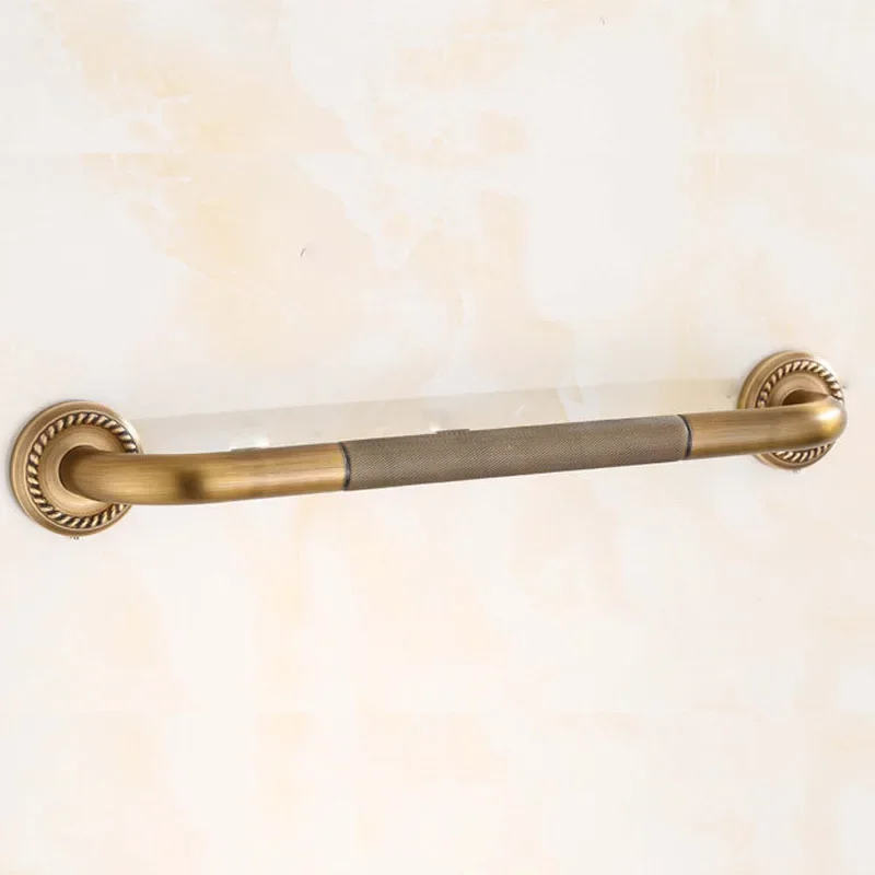 Antique Brass Color Bronze Brass 50cm Bathroom Tub Toilet Handrail Grab Bar Shower Safety Support Handle