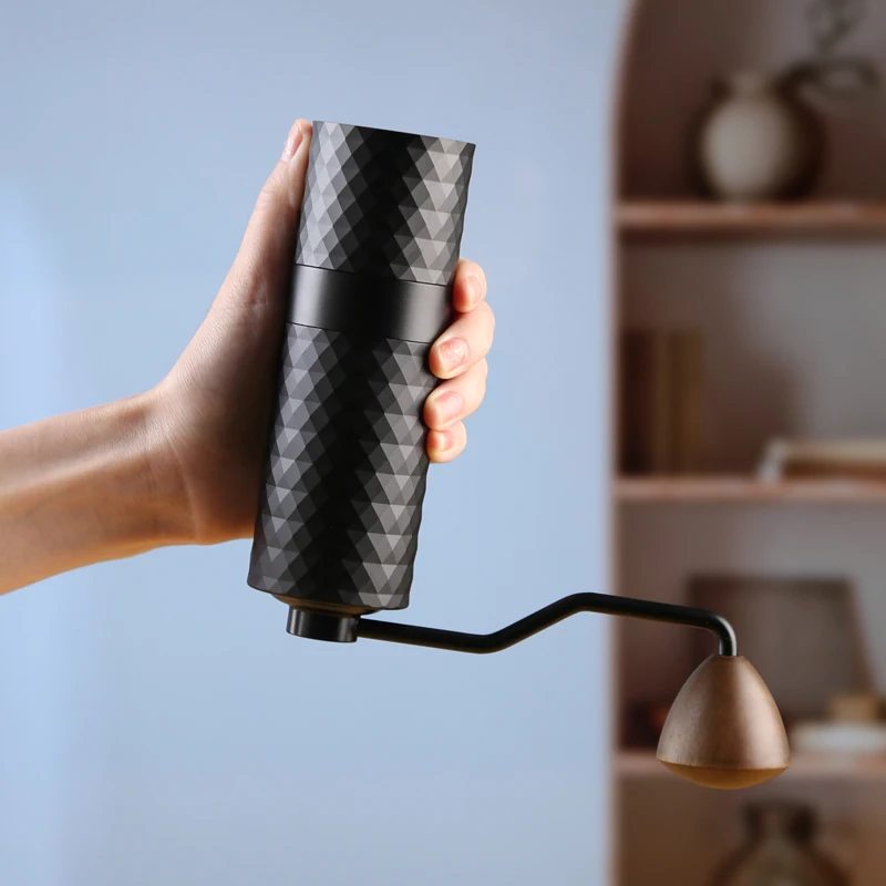 Hot Sell Space Aluminum Stainless Steel Conical Burr Internal Adjustable Setting 3 Colors Hand Manual Coffee Grinder