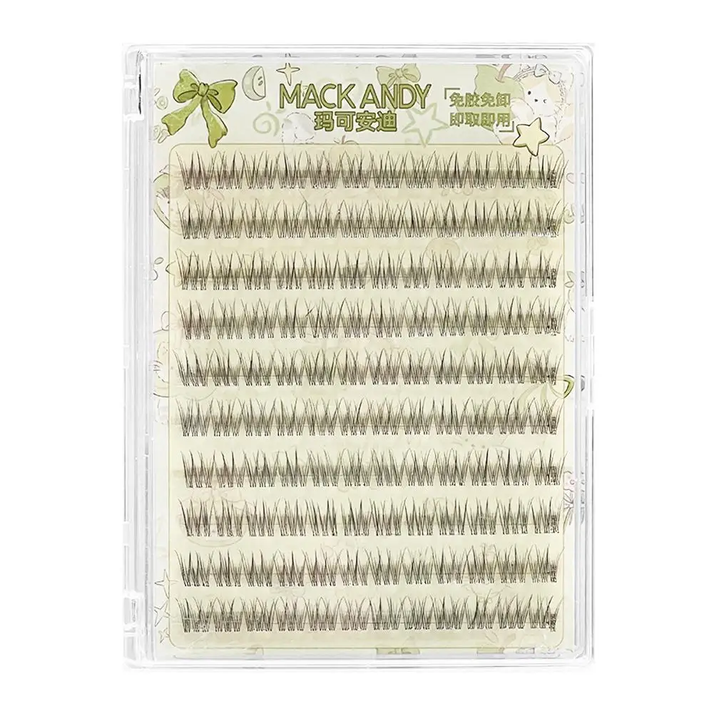 接着剤不使用の偽まつげナチュラル 120 クラスターメイクなし怠惰な魚の尾個別のセグメント化されたまつげメイクアップツール初心者