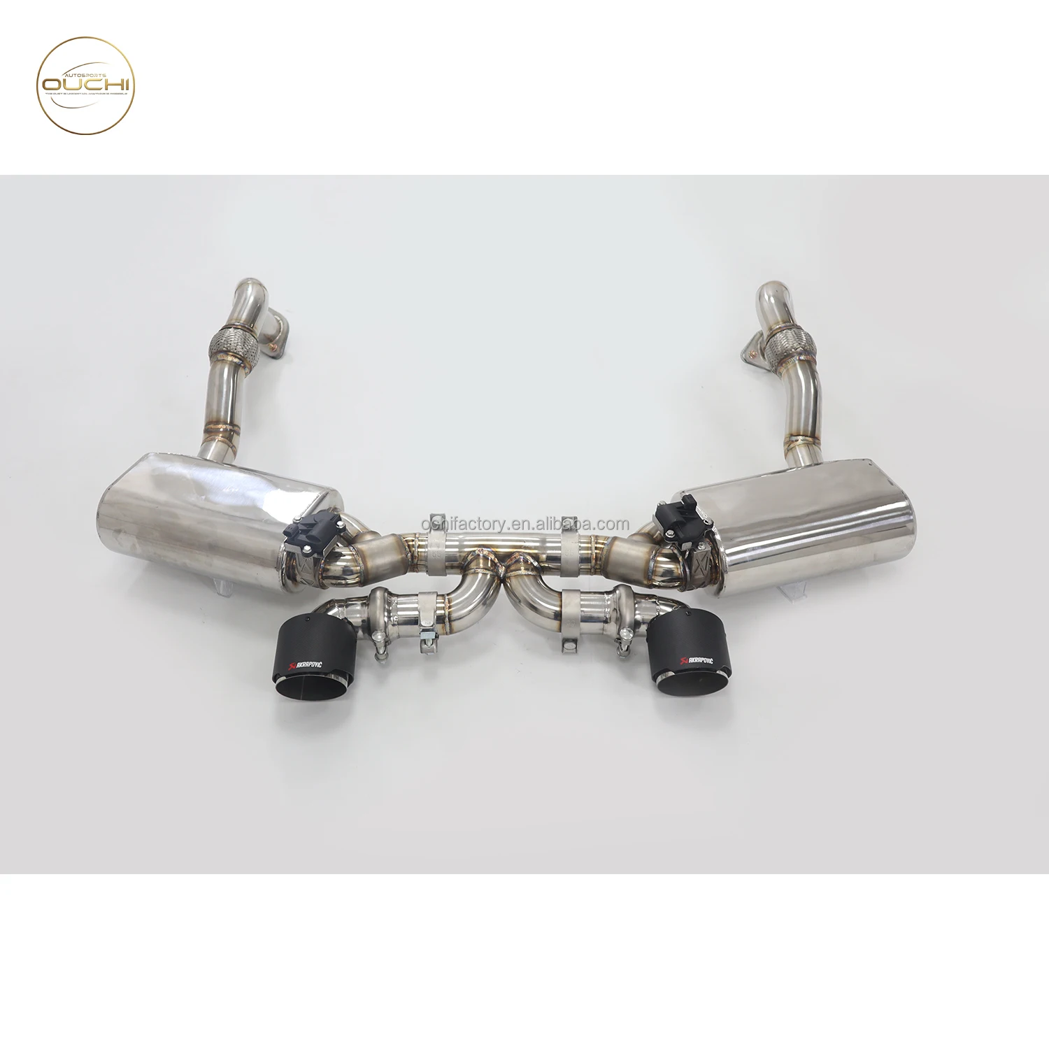 OUCHI Catback d'échappement en acier inoxydable pour Porsche 981 Cayman mise à niveau 981 GT4 2013-2015 3.8L avec système de tuyaux de valves de silencieux