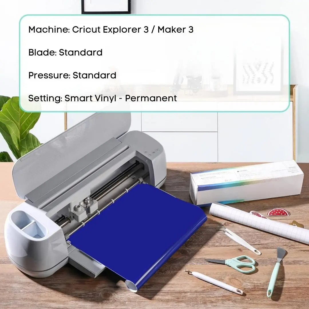 13in x 3ft Smart Permanent Vinyl for Cricut Explore 3 and Maker 3, Create DIY Projects, Decals, Stickers, All-Weather Fade-Proof