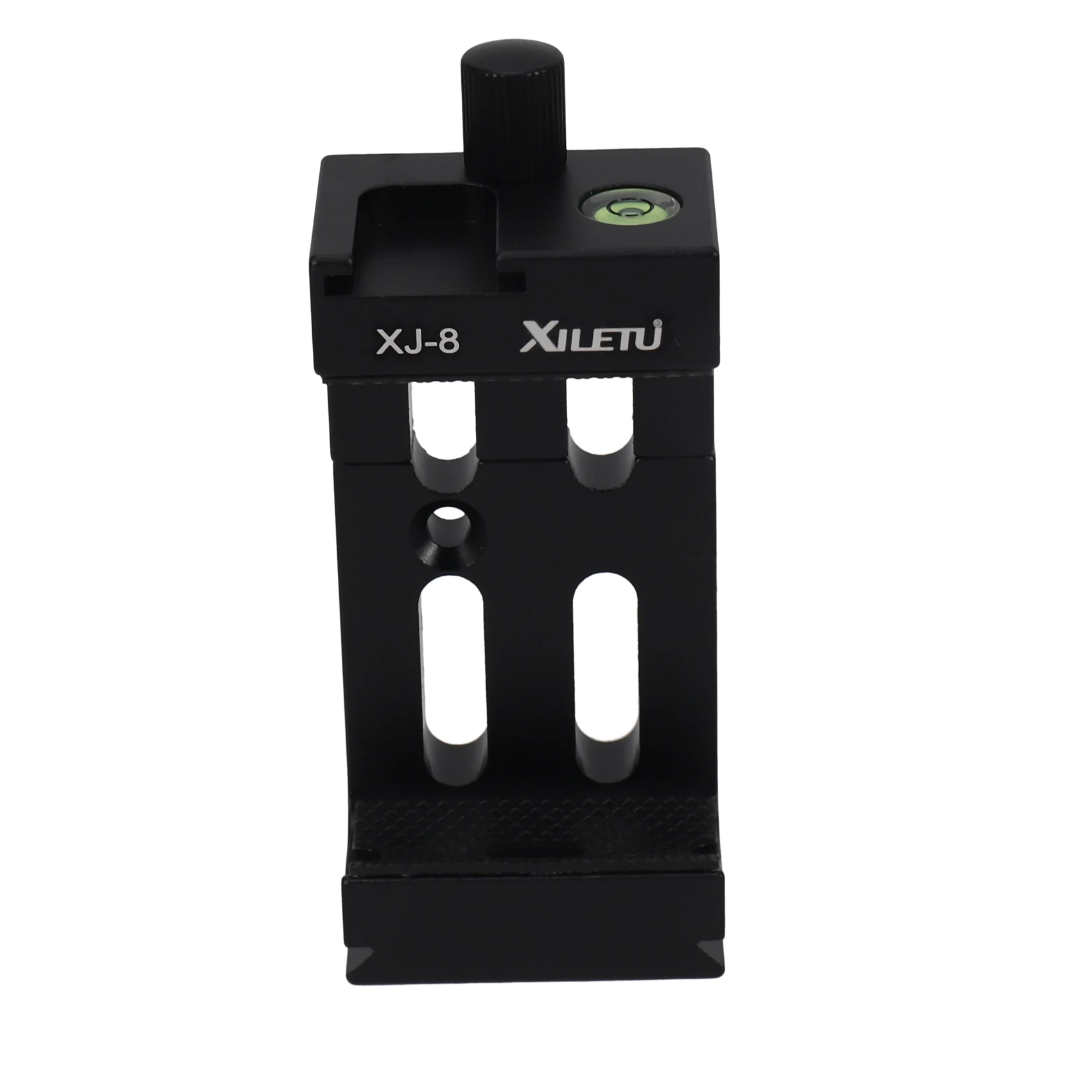 XILETU-suporte de cabeça tripé, suporte do telefone móvel, clipe para telefone, lanterna, micro-telefone com nível de espírito, montagem sapata fria, XJ-8