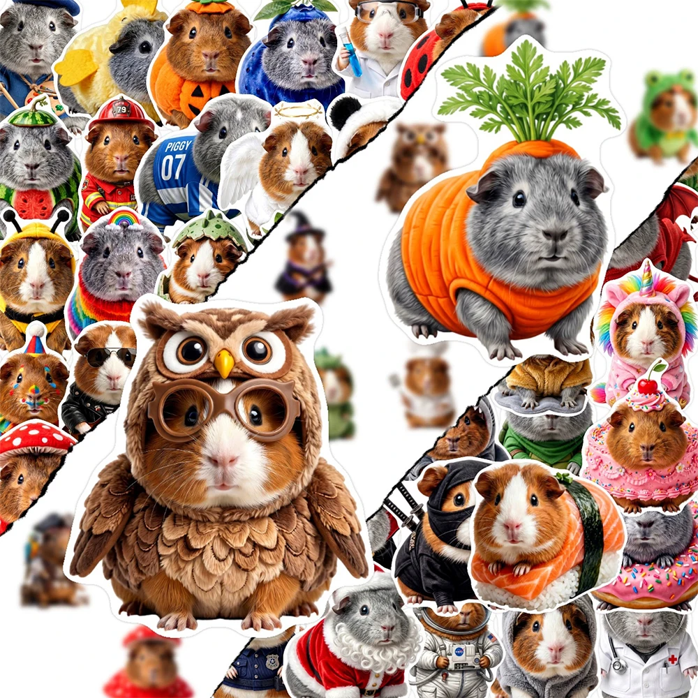 

10/30/50pcs Animal Guinea Pig Meme Stickers Kawaii Cartoon Animal Sticker Laptop Phone Skateboard Guitar Cute Decals Decoration
