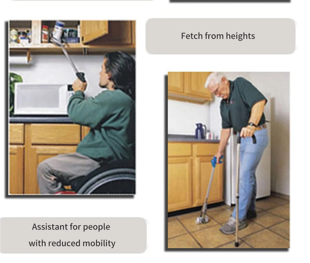 82cm Foldable Garbage Pick Up Tool Grabber Reacher Stick Reaching Grab Extend Reach Folding Long Trash Clamps Grab Pick Up Tool