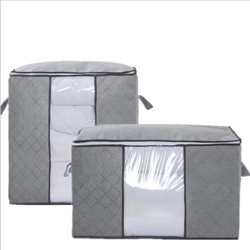 Clothes Storage Bins Foldable Closet Organizer Storage Containers with Durable Handles Thick Fabric for Clothing, Blanket