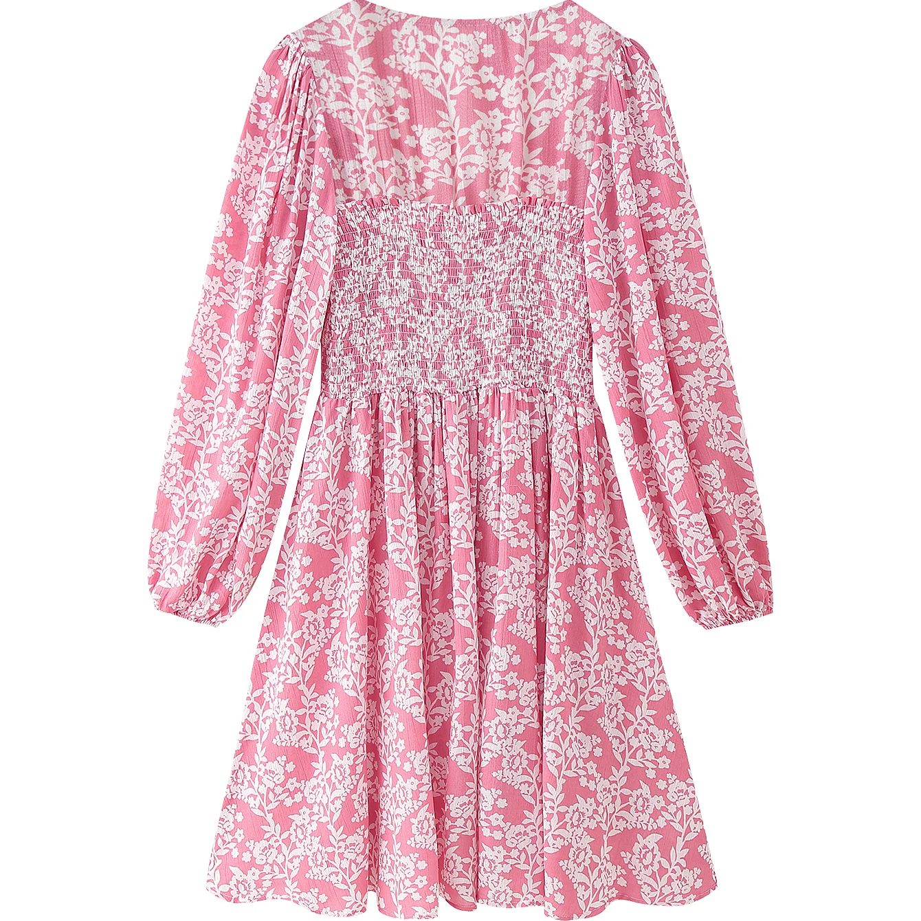 JNLEAOG Faionable Orlo ampio Midi Dr Ele Vita alta Poliestere Estate Lungo Stampa Sve Vacanza Dr per le donne