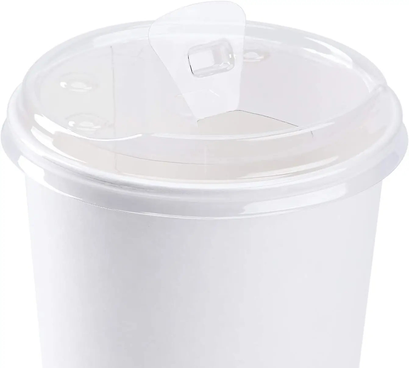 C-KCL1045-SH PET Strawless Sipper Lid for 104.5mm Diameter 32 oz Polypro & Cold Paper Cup (Case of 600)