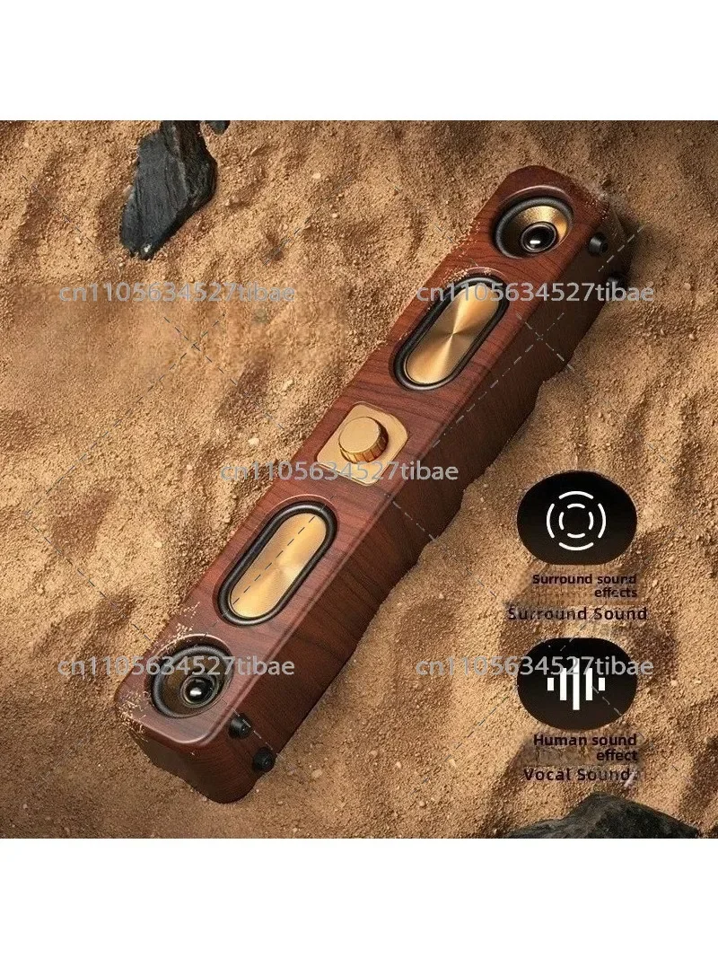 

Simple Retro Wooden Bluetooth Speaker Subwoofer High Sound Quality Large Volume Dual Stereo for Computer