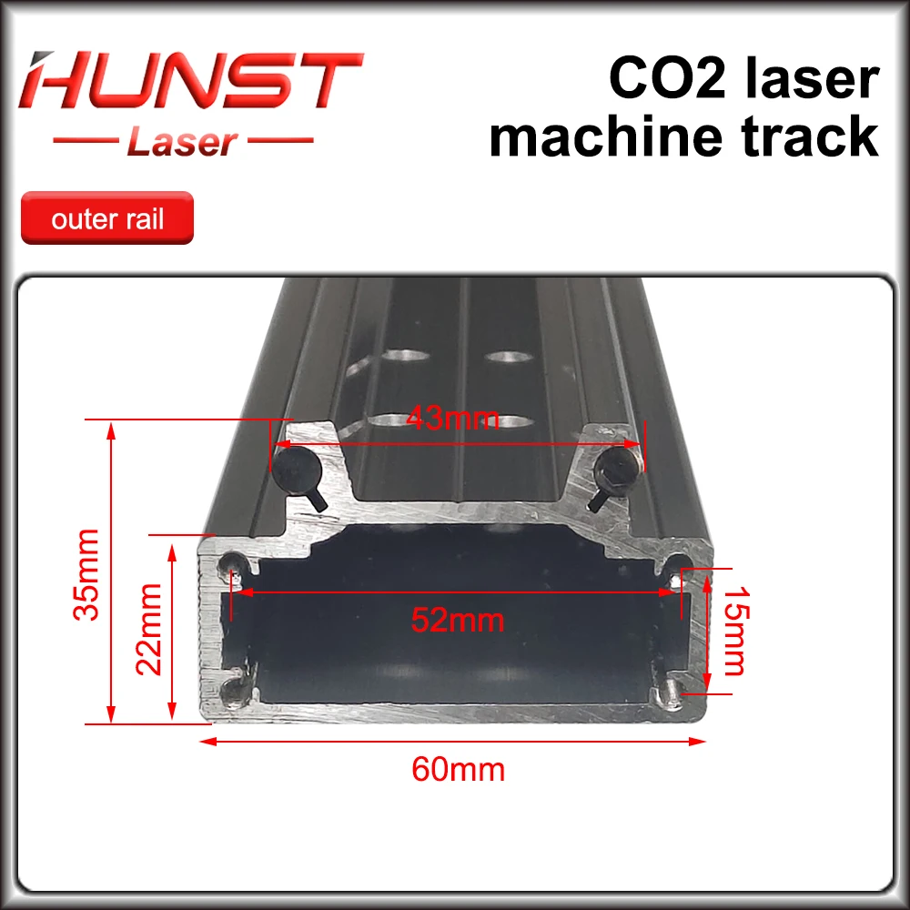 Hunst CO2 Laser Cutting Machine Inner Guide Rail Laser Engraving Machine Out Slide Rail For Laser Machine Spare Parts