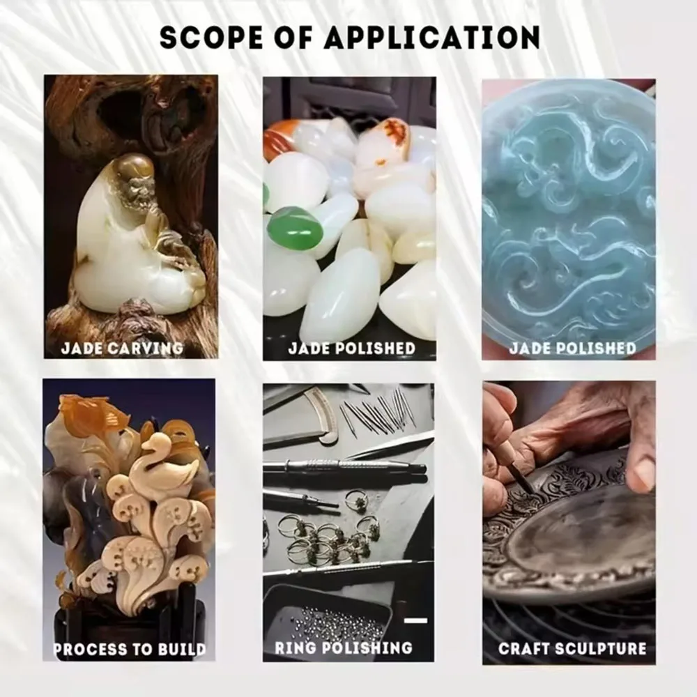 30Pcs Set Mata Bor Berlian 3/2.35mm Shank, Jarum Gerinda Berlian, Perkakas Tangan untuk Mengukir, Memoles, dan Mengamplas Kaca Keramik