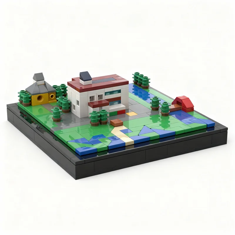 

251pcs MOC Mossui Town Kitakami Architecture Model Building Blocks Construction Toy Christmas Gifts DIY Creative Idea Education