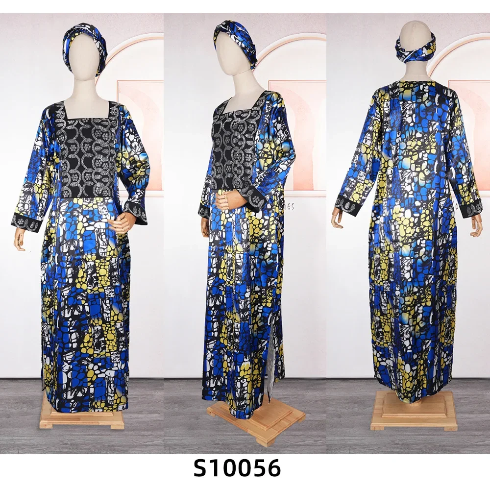 

African Dresses for Women Traditional 2024 Africa Clothing Dashiki Ankara Outfits Gown Abayas Robe Muslim Kaftan Maxi Long Dress
