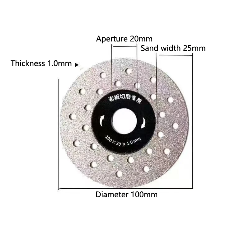 1PC Porowate poszerzone płyty kamienne tarcza tnąca 100mm łupkowe płaskie ostrze szlifierskie 3,93 cala ostrze tnące do ceramiki kamiennej