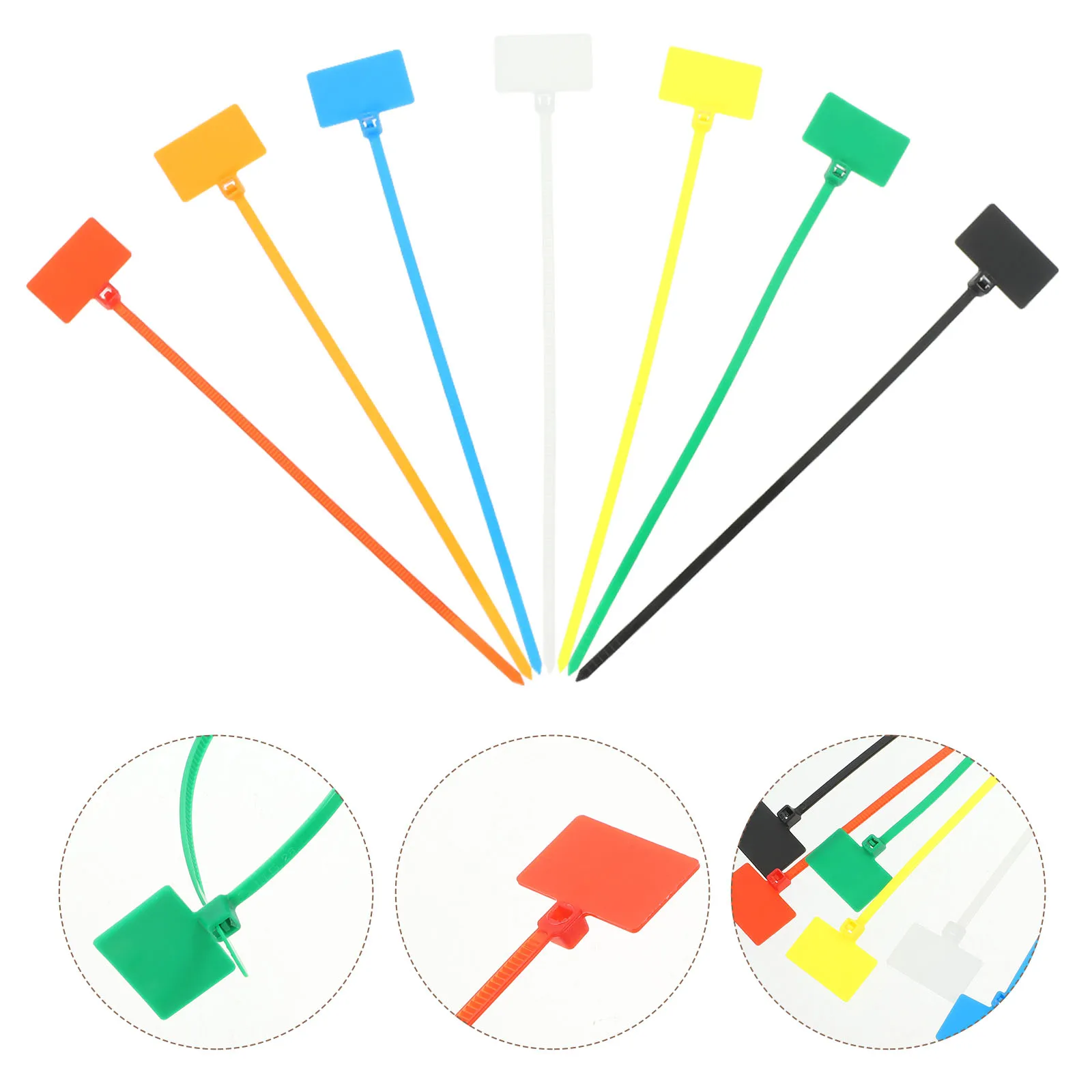 

250pcs Nylon Cable Ties 4X150Mm Self-Locking Mark Ties Wire Organizer For Guitar Computer Cables Bundle Tag Tie Assorted