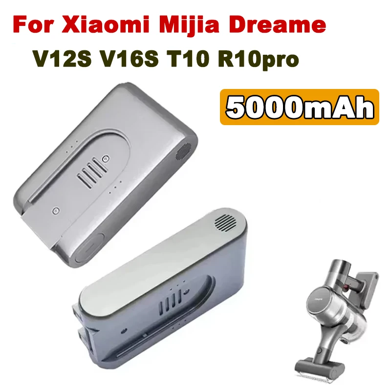 Replacement Battery for Xiaomi Dreame T10 V12S V16S R10Pro Cordless Vacuum Cleaner Rechargeable Li-ion Battery 5000mAh