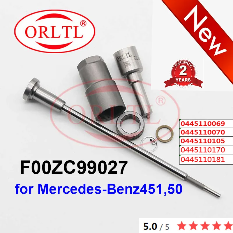 for Mercedes-Benz 0445110105 0445110170 0445110181 A6110701487 A6110701687 Injector Repair Kits Nozzle DSLA154P1320