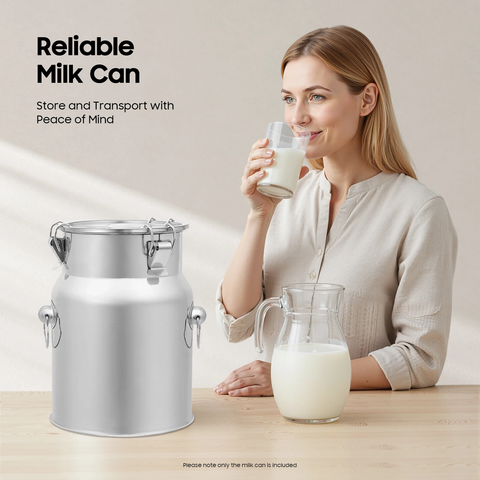 

Ведро для молока из нержавеющей стали 5 л, герметичный контейнер для хранения кувшина для молока с запирающейся крышкой, для коммерческого домашнего использования