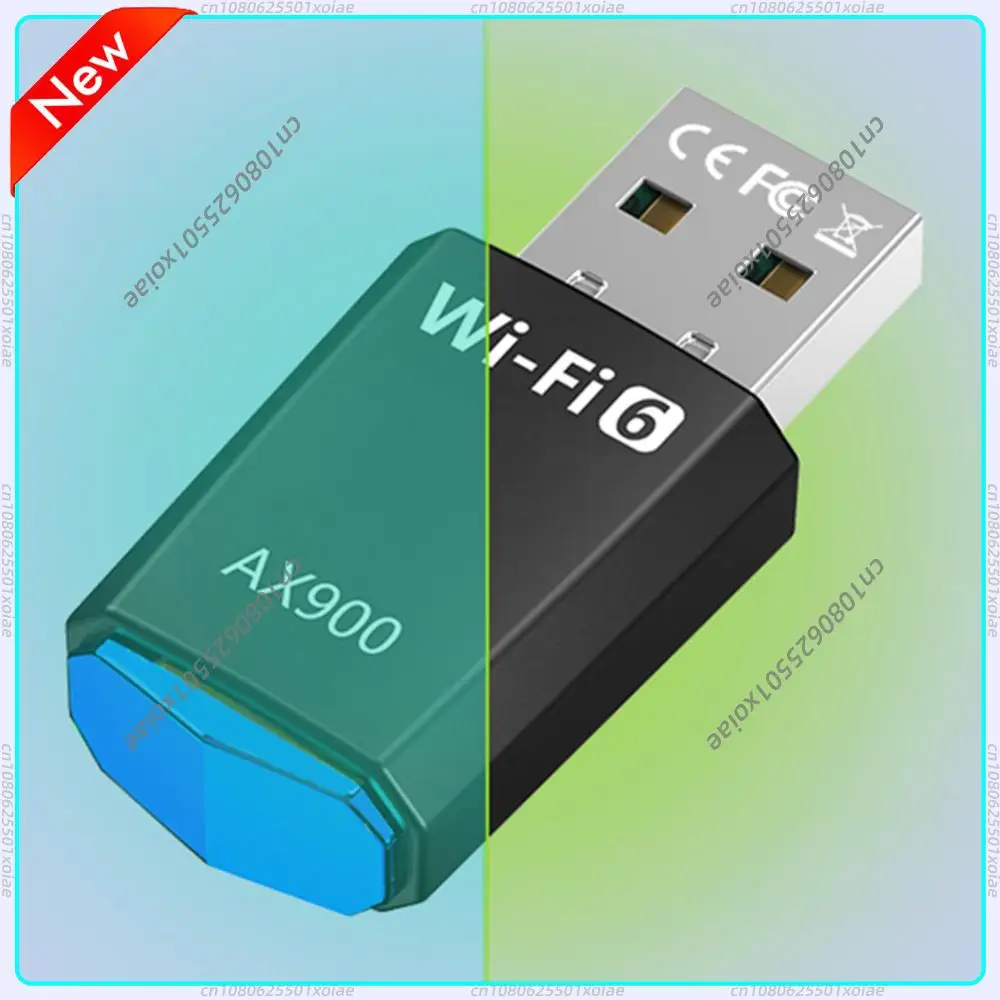 AX900 WiFi6 Smart Network Card Dual-Band Driver-Free Wireless Network Card 900Mbps USB WiFi Dongle for Laptop Windows 7 10 11