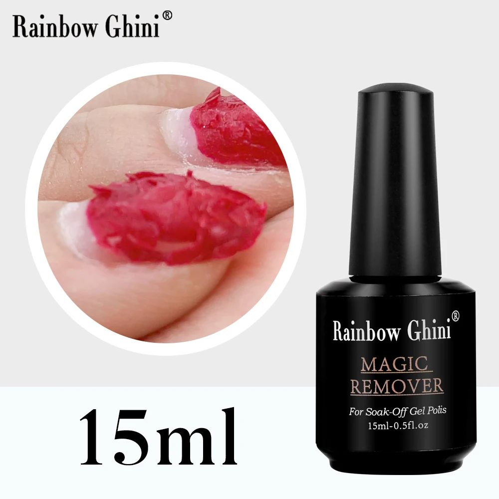 RG 15ml Semi-Permanent Gel Nail Polish Remover Fast Burst Degreaser Nail Cleaner Art Tools For Manicure Harmless Convenience