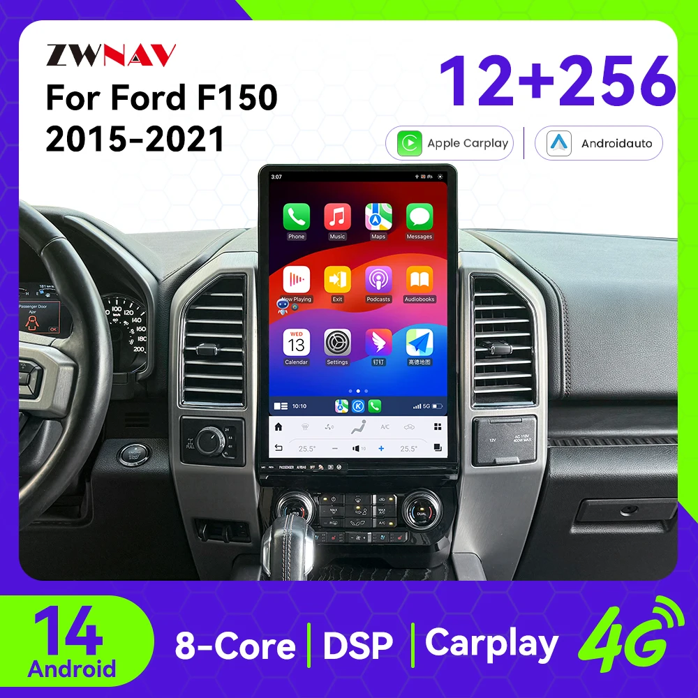 

Android 14 Carplay Car Radio 16.8 Inch Touch Screen For Ford F150 2015-2021 Car GPS Navigation Multimedia Player Head Unit Auto